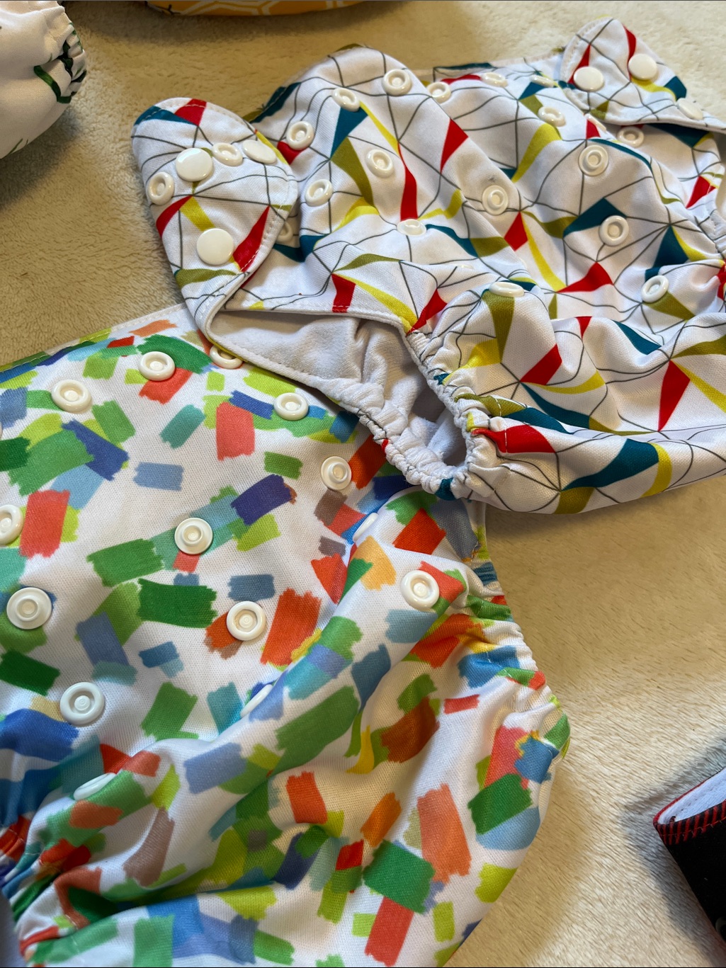 Nora’s Nursery | Adjustable Cloth Diapers Multi-Color Lot & Inserts — image 5 of 6